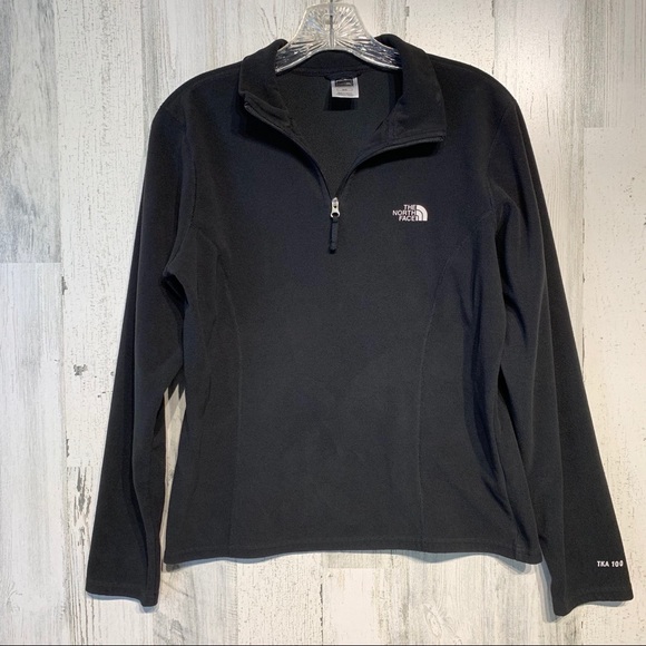 The North Face Jackets & Blazers - The North Face 1/4 Zip Black TKA 100 Jacket Med